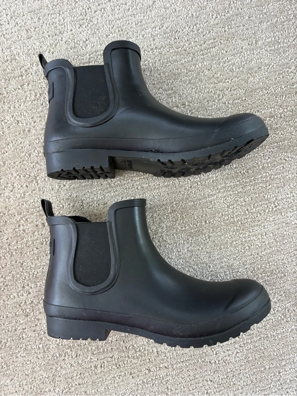 Sperry Youth Black Chelsea Waterproof Rain Boots